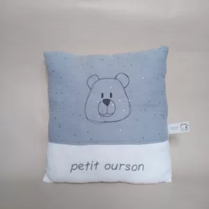 Coussin - Petit Ourson bleu